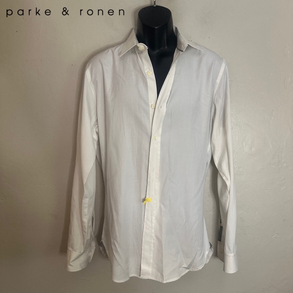 Parke & Ronen Long Sleeve Shirt Large Gently worn Cotton blend no fabric tag